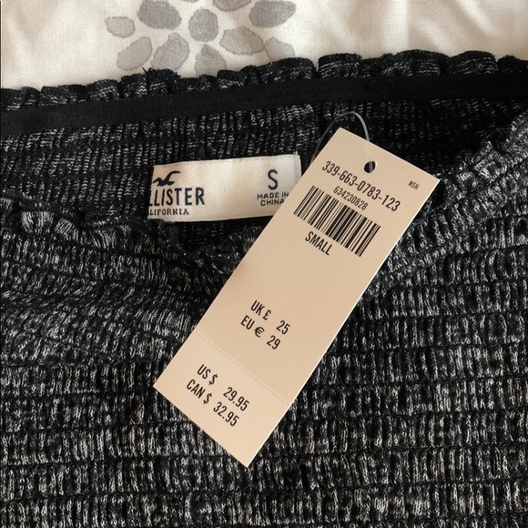 Hollister Smocked Off-The-Shoulder Crop Top - Picture 3 of 3